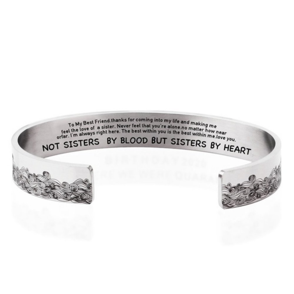 "Best Friends" Stainless Steel Cuff Bracelets NWOT